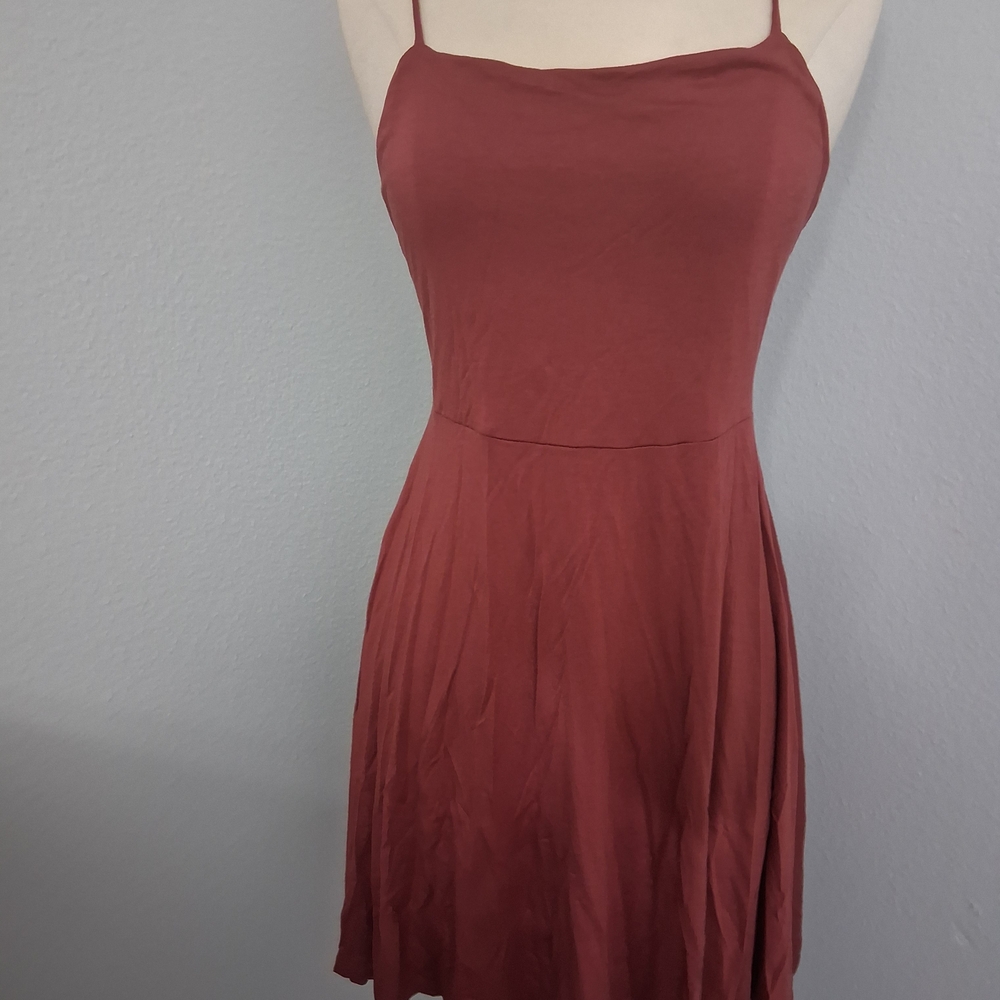 Wet Seal Terracotta Spaghetti Strap Midi Dress